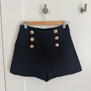 Black Nordstrom Sailor Shorts with Buttons Size Small